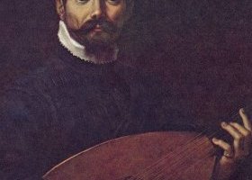 Portrait de Giovanni Gabrielle jouant du luth